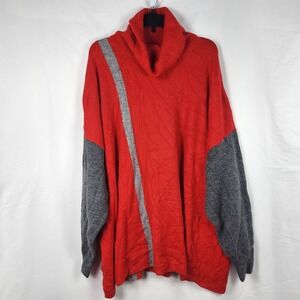 Liz‎ Claiborne Womens 5x Plus Cowl Neck Sweater Tunic Oversized Cozy Flowy Soft